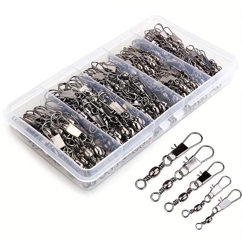Fishing Hook Offset - 50/200pcs Barrel Snap Swivel Aksesoris Pancing,