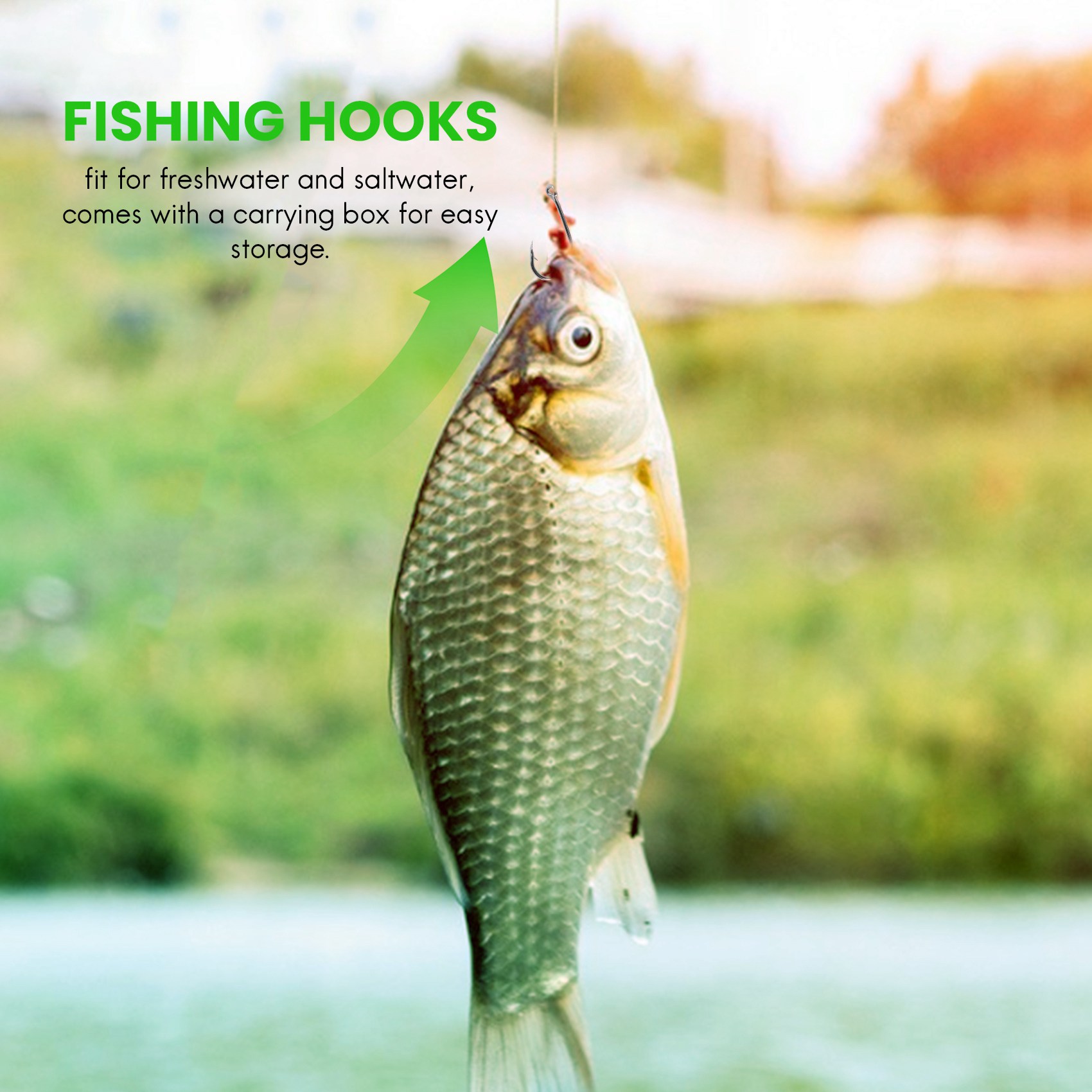 Barang baru 500Pcs/Set Ukuran  - Fishing Hook Size ulasan dan harga