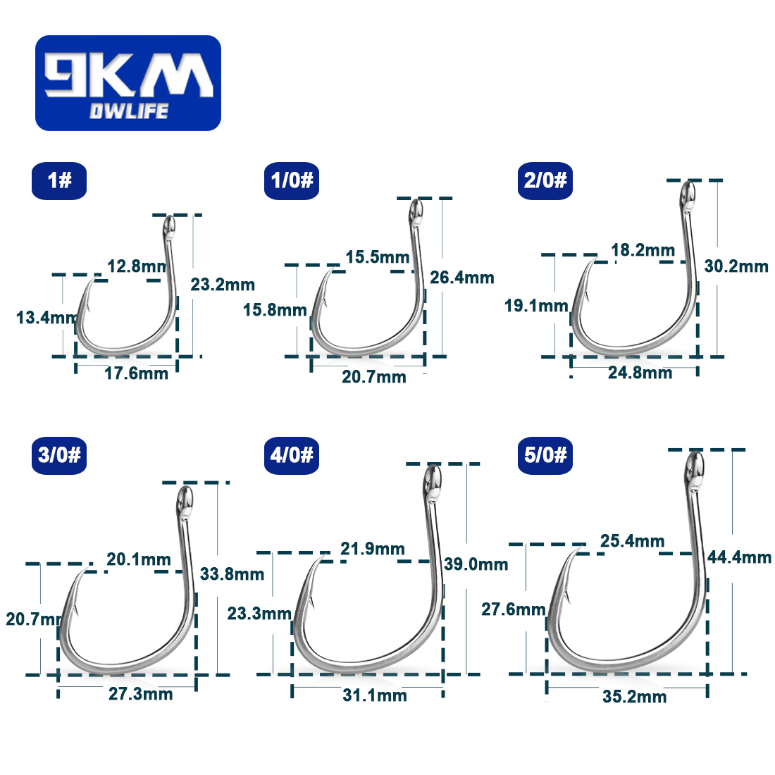 Kait pancing air asin 9KM, kai - Fishing Hook Offset ulasan dan harga