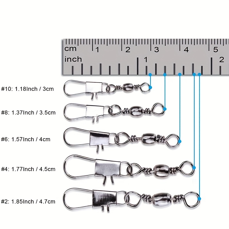 50/200pcs Barrel Snap Swivel A - Fishing Hook Offset ulasan dan harga