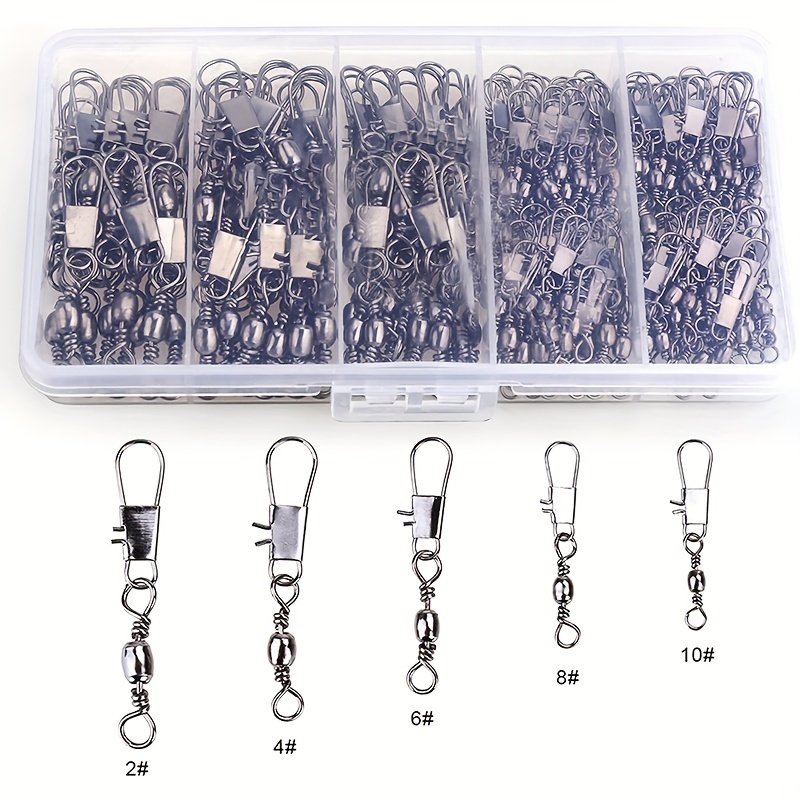 50/200pcs Barrel Snap Swivel A - Fishing Hook Offset ulasan dan harga