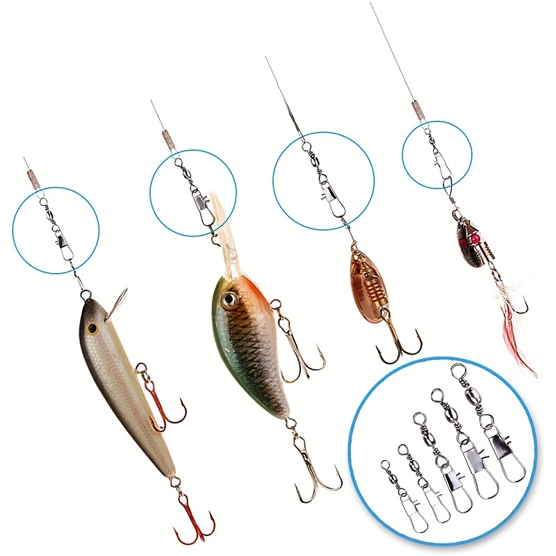50/200pcs Barrel Snap Swivel A - Fishing Hook Offset ulasan dan harga